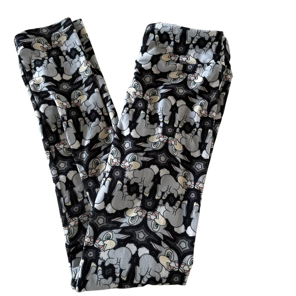Lularoe Girls L/XL Thumper Bambi Bunny Print Leggings